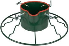 Yard Butler The Perfect Christmas Tree Stand, SH-9EZI - Durable Christmas Tree Stand for Holidays - Leakproof - Power-Coated Steel - Stable Base - Easy to Assemble - EZ Spout, Green/Red, 6'-11' Trees