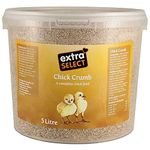 Extra Select Chick Crumbs Complete Chick Feed Tub, 5 Litre