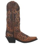 Laredo Women's Embroidered Leaf Western Boot Snip Toe Tan 8 M