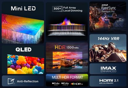 TCL 50" QLED Mini LED Smart TV – 4K HDR Display