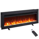 Efiretric® Arthur 36" W 3 in 1 Electric Fireplace (EF456), Freestanding, Wall Mounted, Recessed, 9 Colors Flame Effect, TV Media Wall, Heater 750W/1500W, Remote Control