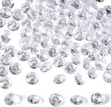 Verichy Acrylic Diamonds, 1000PCS 10mm Clear Crystals Gems Table Scatter Gemstones for Decoration Wedding Party Birthday Bridal Shower Vase Fillers