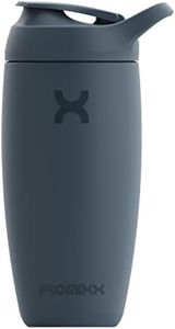 Promixx Pursuit Shaker Bottle Insulated Stainless Steel Water Bottle and Blender Cup, 550ml, Midnight Blue