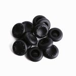 RELIAN Thumb Grips, Thumbstick Grips Caps Covers Replacement Silicone Analog for PS4/PS3/Xbox 360/Xbox One/Wii U Controller 12-Pack/6 Pairs(Black)