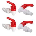 MEISO Plastic Spigot, 4 PCS Cooler Faucet Replacement Spigot Dispenser for Water Beverage Beer Soda, Juice Cold Drink Wine Barrel Faucet for Home and Party Use