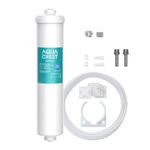 AQUACREST in-Line Water Filter for Refrigerator and Ice Maker, 5 Years or 10,000 Gallons High Capacity, 1/4-Inch Direct Connect Fittings, Reduces Lead, Chlorine, Bad Taste & Odor