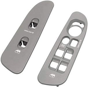 BASIKER Driver and Passenger Grey Door Window Switch Panel Bezel Compatible with Dodge 2002 to 2010 Ram 1500 2500 3500 Front Right and Left Seat
