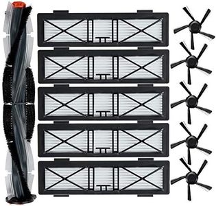 JoyBros Replacement Accessories Kit Compatible for Neato D Series D75 D80 D85 Connected D3 D4 D5 D6 D7 D8 D9 D10 Robotic,1 Main Brush,5 HEPA Filter, 5 Side Brush