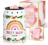 UPINS Birthday Gifts for Mom, Mothers Day Mom Wife Gifts Wax Melt Warmer Ceramic Electric Scentsy Candle Wax Melts Good Mom Meaningful Gifts for Mom for Livingroom Kitchen Bathroom