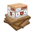 Robustt 3 Ply 4"X4"X4" Cardboard Boxes for Packaging (Pack of 100) | Brown Corrugated Box for Packing | Shipping | Home Shifting | Parcel | Courier Packing box | Large Carton Box