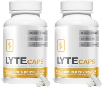LyteCaps - Perfect Balance of Electrolytes for Serious Rehydration - 30 Servings, 60 Vegetarian Capsules (with Magnesium, Potassium, Zinc)