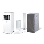 Prem-I-Air 4-in-1 Portable Air Conditioner 8000 BTU with Remote Control, 24 Hour Timer, Two Window Venting Kits. Dehumidifier. Powerful Rapid Cooling, Cooler Unit, Class A Energy Efficiency Rating