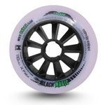 MPC Black Magic X FIRM Inline Speed Skating Wheels 110MM Black Core with White Urethane