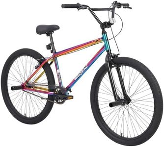 BALINGE 26 Inch BMX Style Mountain Bike for Teen Bike and Men Women Bikes,MTB Single 1 Speed Bicycle,Kids Bike from Beginner-Level BMX to Advanced Riders with 4 Pegs,Youth Bikes，Rainbow