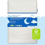 Organic Dream Pack and Play Mattress I [Dual-Sided] I Firm Infant Side + Memory Foam Toddler Side I Plush 100% Organic Cover I Fits Most Pack N Play Playpens and Playards