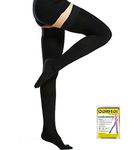 Beister Medical Closed Toe Thigh High Compression Stockings with Silicone Band for Women & Men, Firm 20-30 mmHg Graduated Support for Varicose Veins, Edema, Flight （1 Pair）