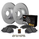 Max Advanced Brakes Front Brake Kit For 2012 2013 2014 2015 Honda Civic DX EX EX-L HF LX SE Manual Trans Replacement Geomet Coated OE Disc Brake Rotors and Ceramic Brake Pads