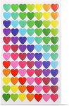 3024-Count Mini Colorful Heart Stickers, 36 Sheets for Valentine's Day, 0.59 inches