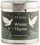 St Eval Christmas Winter Thyme Scented Tin Candle - Wax - Home Decor & Office Fragrance - Gift