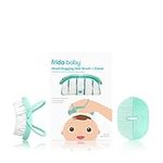 Frida Baby Head-Hugging Hairbrush and Comb Set: Flexi-Brush Countors to Head, Soft Bristled Brush, for Newborns and Up, Hair Brush + Comb + Storage Case