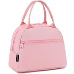 FlowFly Lunch Bag Tote Bag Lunch Organizer Lunch Holder Insulated Lunch Cooler Bag for Women/Men,Pink