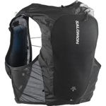 Salomon Hydra 8 Unisex Hydration Vest with 2 Soft Flasks (500ml), Trail Running and Hiking, Black, Large