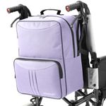 Staveley Wheelchair Bag |Wheelchair Backpack Wheelchair Bags for Back of Chair | Electric Wheelchair Storage Bag Accessories (Purple)