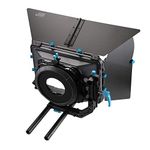 Foto4easy 4x4 Swing Away Matte Box with Follow Focus 15mm Rail Rod Rig for DSLR Cameras Sony A7 A7R A7S A7II A7III A7IV A6000 A6400 A6600 Nikon Z6 Z7 Canon EOS R 5D 6D 7D Mark II III IV