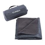 Outdoor Waterproof Camping Blanket,Windproof and Warm and Comfortable Blanket,Suitable for Picnic,Camping,Outdoor Activities,Foldable,Machine Washable and Easy to Clean,with Storage Bag (Grey)