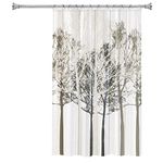 Splash Home Peva 5G Forest Shower Curtain Liner Design for Bathroom Showers & Bathtubs-Free of PVC Chlorine & Chemical Smell-100% Waterproof, 72 X 70-Beige