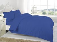 Excellent Hotel Quality Super King Size Royal Blue T200 Egyptian Cotton Duvet Cover Bedding Set with Pillowcases Cover Bed - Super King Size, Royal Blue