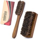 Horsehair Laundry Stain Brushes Set by TAKAVU, Natural Soft Bristle for Scrubbing Out Tough Stains on Delicate Fabrics Knits Cotton Leather Washable Fabrics