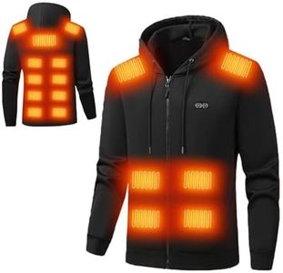 Heated Jacket For Mens & Women With USB Charging, 17 Heating Zones Warm Jacket With 3 Settings, Outdoor Warm Sweatshirt For Camping Work Travel Hiking