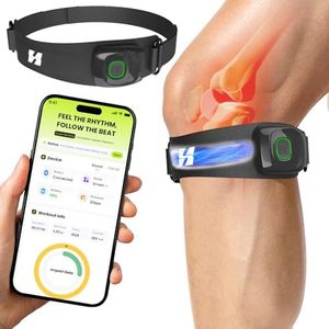 2.0 AI Intelligent Patellar Tendon Support Strap, Adaptive Compression Knee Brace for Real-Time Knee Support & Pain Relief, AI Motion Sensing Patella Band for Running, Hiking, Cycling, Gym (Matte Black)