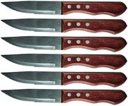 Avanti Jumbo Steak Knife, 6 Piece Set Brown