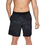 Speedo Men's Swim Trunk Mid Length Printed Drawcord Boardshort - Promotor Anthracite, Large