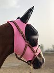 TGW RIDING Horse Fly Mask Super Comfort Horse Fly Mask Elasticity Fly Mask with Ears We Only Make Products That Horses Like (Light Pink, L)