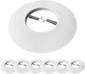 [6-Pack] PROCURU 6" Open Metal Ring Trim for Recessed Can Lights - for BR30, PAR30, LED, Incandescent, CFL, Halogen (White (6-Pack))