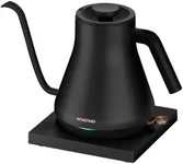 Electric Kettle, INTASTING Electric Gooseneck Kettles, 0.9L Stainless Steel Inner, 1200W Quick Heating, Auto Shut-Off, Boil Dry Protection, for Hot Water, Pour Over Coffee, Tea, Matte Black