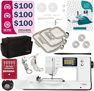 Bernette B70 Embroidery Machine Bundle - Heavy Duty Embroidery Machine with $300 Worth of Embroidery Tools and Accessories Great for Beginners and Experts