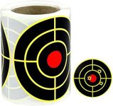 Shooting Target Stickers, 3 Inch Self-Adhesive Splatter Targets, Red and Yellow Paper Targets for Indoor and Outdoor Range, BB Gun, Pellet, Archery Bow, Airsoft (Yellow-250pcs)