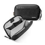 tomtoc Travel Cable Organizer Pouch, Electronics Accessories Organizer Portable Waterproof Double Accessories Carry Case for Cord, Charger, Cables, USB Drive, Black