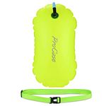 ProCase Swim Buoy Float, Swimming Bubble Safety Float with Adjustable Waist Belt for Open Water Swimmers, Triathletes, Snorkelers, Kayakers, Safe Swim Trainers -Neonyellow