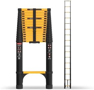 SINMEIRUN 20.3FT Telescoping Ladder, Portable Extension Folding Ladder, Multi-Purpose Compact Telescopic Ladder for Household or Outdoor Work, 330lbs Max Capacity