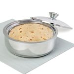 Borosil Stainless Steel Insulated Roti Server - 1.1L, Silver