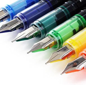 Thornton's Office Supplies Disposable Fountain Pens, Medium Point, Assorted Colors, Pack Of 12 (TOS-DFPAST12M)