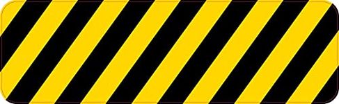 StickerTalk Caution Stripes Magnet, 10 inches by 3 inches