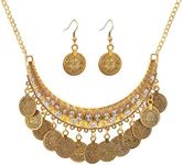 choice of all Gypsy Jewelry Set Gypsy Costume for Women Gold Coins Necklace Earrings Set Belly Dance Jewelry Accessories Egyptian Renaissance Costume