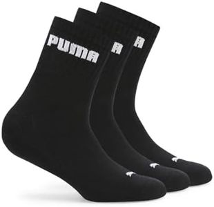 Puma Cotton Unisex-Adult Ess Quarter Length Socks 3P, Black, 37/40 (68569502)