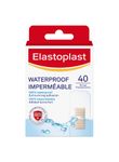 Elastoplast Aqua Protect Waterproof Adhesive Bandages | 40 Strips, Transparent | 100% Waterproof | Extra Strong Adhesion | Ideal for washing, showering, bathing and swimming | Non-stick Wound Pad